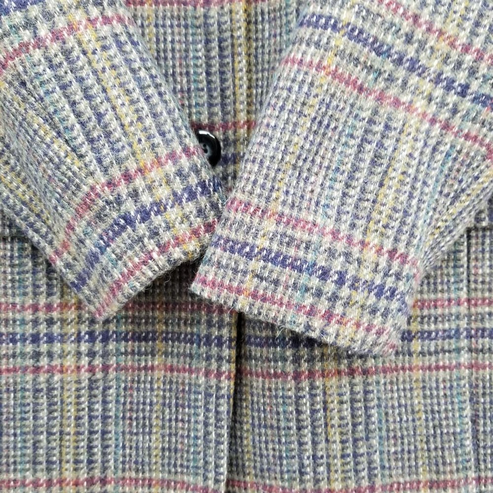 Vtg CHARACTER Suburbanwear Blazer Womens 100% Wool Tweed Multicolor Jacket Sz 12 - Picture 10 of 13